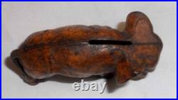 Antique Painted Cast Iron Still Penny Bank Elephant with Tucked Trunk by Arcade US Antique Painted Cast Iron Still Penny Bank Elephant with Tucked Trunk by Arcade US