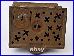 Antique Patent Feb 2 1875 J & E Stevens Cast Iron Roof Still Bank Penny Savings
