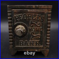 Antique Peoples Home Bank Cast Iron Still Bank Mudd Mfg Co Chicago
