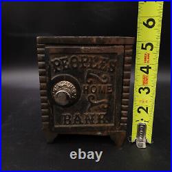 Antique Peoples Home Bank Cast Iron Still Bank Mudd Mfg Co Chicago