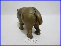 Antique RHINOCEROS Arcade Still Bank Cast Iron Original Finish