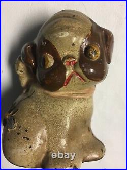 Antique Rare Cast Iron Penny Bank Hubley Puppo Designed By Grace Drayton 1920s
