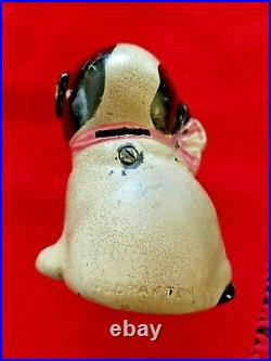 Antique Rare Cast Iron Penny Bank Hubley Puppo Designed By Grace Drayton 1920s
