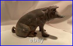 Antique Rustic Cast Iron Pig Coin Bank From the Collection of Brooke Shields