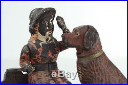 Antique SPEAKING DOG Cast Iron Mechanical Toy Bank 1885 Shepard Hardware Co