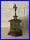 Antique_Scarce_Rare_Brass_and_wood_House_Still_Bank_with_Knight_finial_Figure_01_psz