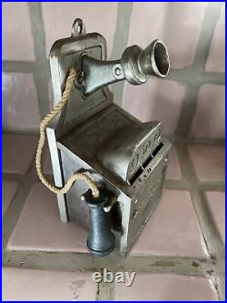 Antique Semi Mechanical Cast Iron Payphone Bank