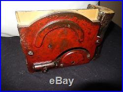 Antique Shepard Hardware Nice Original Leap Frog Cast Iron Mechanical Bank