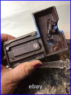 Antique Shepard Hardware Santa Chimney Cast Iron Mechanical Bank PAT APPLIED FOR