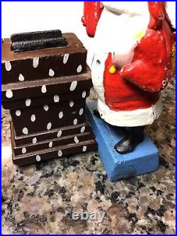Antique Shepard Hardware Santa Chimney Cast Iron Mechanical Bank PAT APPLIED FOR