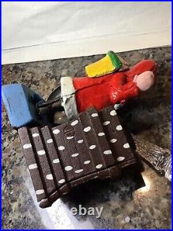 Antique Shepard Hardware Santa Chimney Cast Iron Mechanical Bank PAT APPLIED FOR
