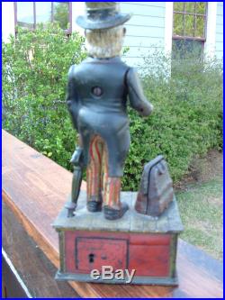 Antique Shepard Hardware Uncle Sam Cast Iron Mechanical Bank