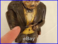 Antique TAMMANY HALL Figural BOSS TWEED Old NODDER Cast Iron MECHANICAL BANK
