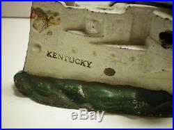 Antique USS Kentucky Battleship Still Bank J E Stevens Cast Iron