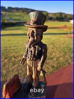 Antique Uncle Sam Mechanic Cast Iron Coin Bank