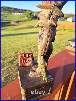 Antique Uncle Sam Mechanic Cast Iron Coin Bank