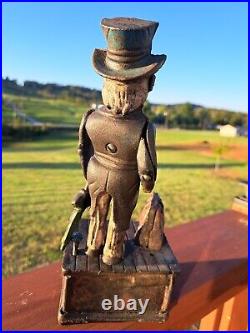 Antique Uncle Sam Mechanic Cast Iron Coin Bank