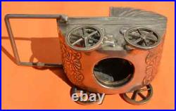Antique & Very Rare Baby Carriage Stroller Metal Money Bank Money Box