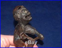 Antique Victorian Cast Iron Mechanical Toy Bank Racist I Always DID Spise A Mule