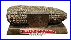 Antique Vintage 6 Long Cast Iron Ear Of Corn Tipton State Bank Still Bank Rare