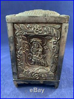 Antique Vintage Cast Iron (CI) Still Bank Jewel Safe