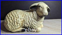 Antique Vintage Cast Iron Sheep Lamb Coin Bank Still Bank