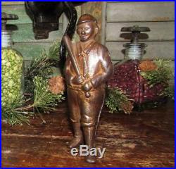 Antique Vtg 1909 Williams Cast Iron Baseball Player Still Bank Father Day Gift