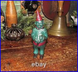 Antique Vtg A C Williams Cast Iron Circus Clown Penny Bank Blue Variant AS IS