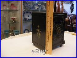 Antique Vtg Cast Iron Fidelity Trust Miniature Safe Still Bank Henry Hart 1885