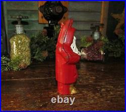 Antique Vtg Hubley Cast Iron Santa Claus with Christmas Tree Still Bank NR