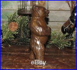 Antique Vtg Original 1906 Hubley Cast Iron Angry Mean Standing Bear Penny Bank