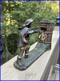 Antique William Tell Original Cast Iron Mechanical Bank J&E Stevens Cir. 1896