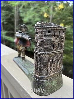 Antique William Tell Original Cast Iron Mechanical Bank J&E Stevens Cir. 1896