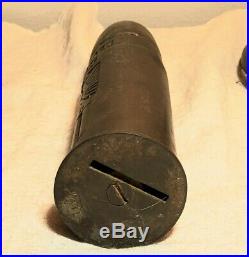 Antique Wwi Era 1pounder Bank USA Cast Iron Military Artillery Shell Shaped Bank