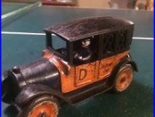 Antique arcade cast iron large taxi cab bank still bank from the 20s