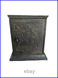 Antique c1882 Cast Iron SafeBank Egyptian Arabian Safe Kyser & Rex