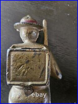 Antique cast iron Boy Scout coin still BANK A. C Williams BSA