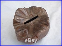 Antique german cast iron still piggy bank money box money bag original 1900s