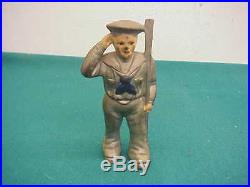 Antique old Cast Iron sailor still bank