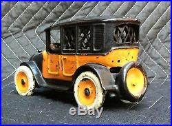 Arcade #2 Cast Iron Yellow Cab taxi Coin Bank (Complete in Original Condition)