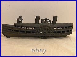 Arcade Cast Iron Paddle Wheel Boat Bank ar-56