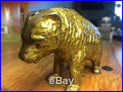 Arcade Teddy bear cast iron bank 1910-1925 era excellent condition orig. Paint