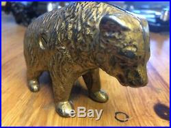 Arcade Teddy bear cast iron bank 1910-1925 era excellent condition orig. Paint