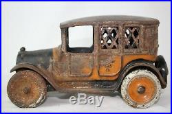 Arcade Toys, 1920's Cast Iron Taxi Cab Bank, Original