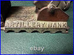 Artillery Bank 1892 J. & E. Stevens Shepard Hardware Cast Iron broke antique
