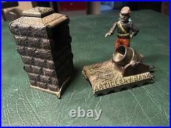 Artillery Bank 1892 J. & E. Stevens Shepard Hardware Cast Iron broke antique