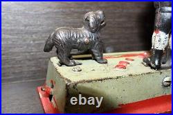Authentic Antique 1920s Cast Iron Hubley, Trick Dog, Mechanical Bank Works