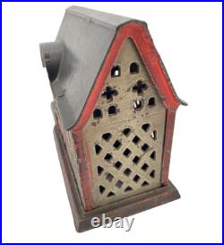 Authentic J & E Stevens Cast Iron Mule Entering Barn Mechanical Bank 1880