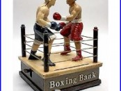 BATTLING BOXERS IRON BANK DESIGN TOSCANO iron bank cast iron bank boxing bank