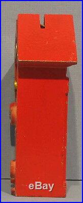 BIG PRICE CUT 1930's/50's SMALL GAMEWELL FIRE ALARM BOX BANK, CAST IRON MM17